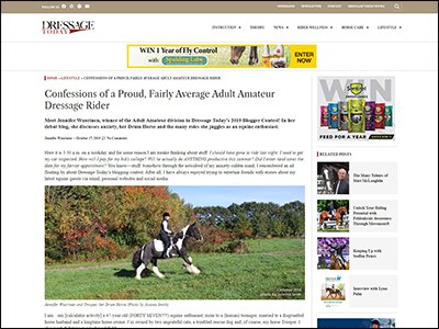 Dressage Today blogging contest winner